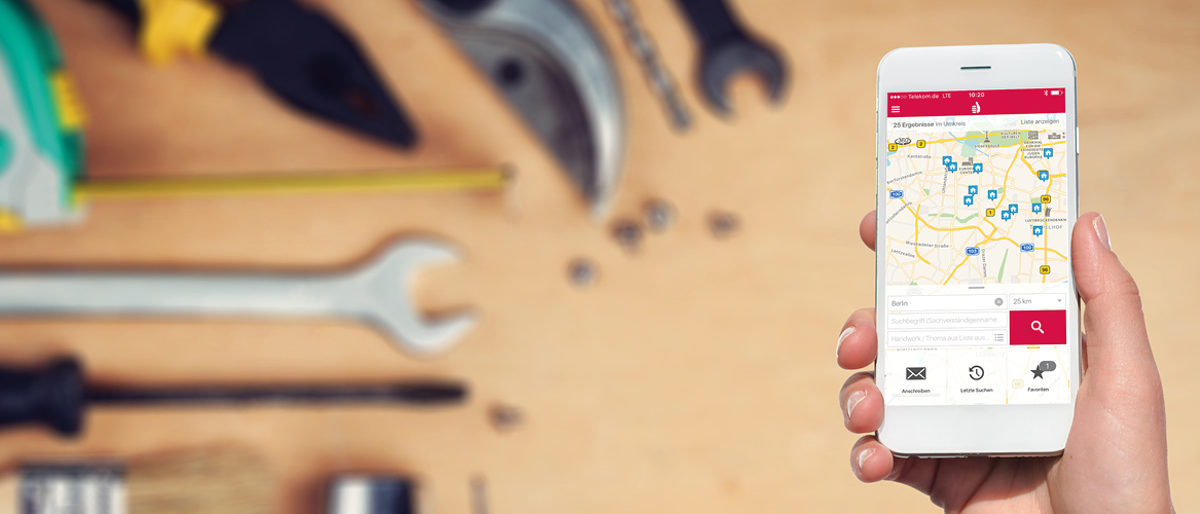 Kostenlose App Sachverständigenradar der Handwerkskammer