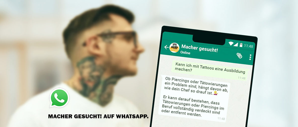 Chatbot WhatsApp-Sprechstunde | Kampagne Macher gesucht Chatbot WhatsApp-Sprechstunde | Kampagne Macher gesucht