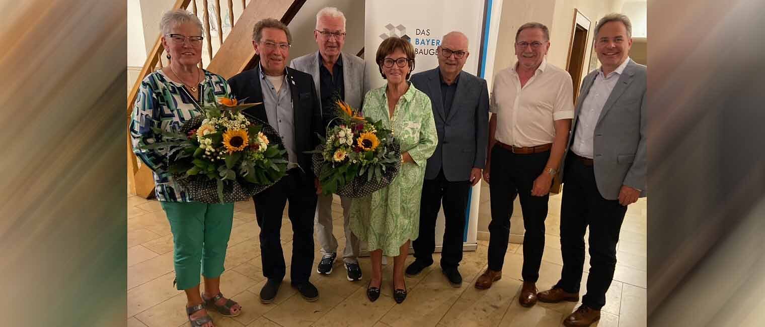 Bauinnung Bad Kissingen/Rhön-Grabfeld Ehrung Ehrungsgruppe in Treppenhaus