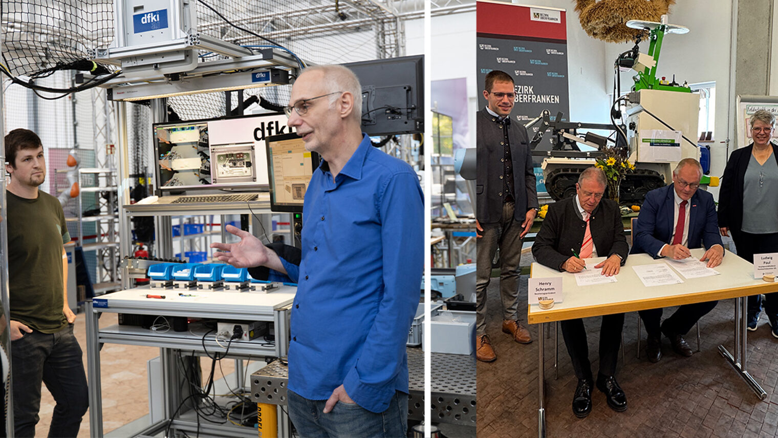 Collage mit zwei Gruppenfotos